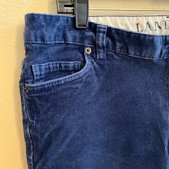 Land’s End Corduroy Stretch Slim Straight Leg Pants in Faded Cobalt Blue Size 12 - Picture 3 of 8